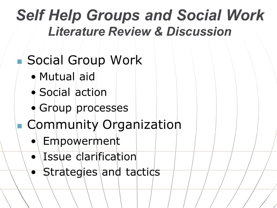 literature review of self help group literature review of self help group
