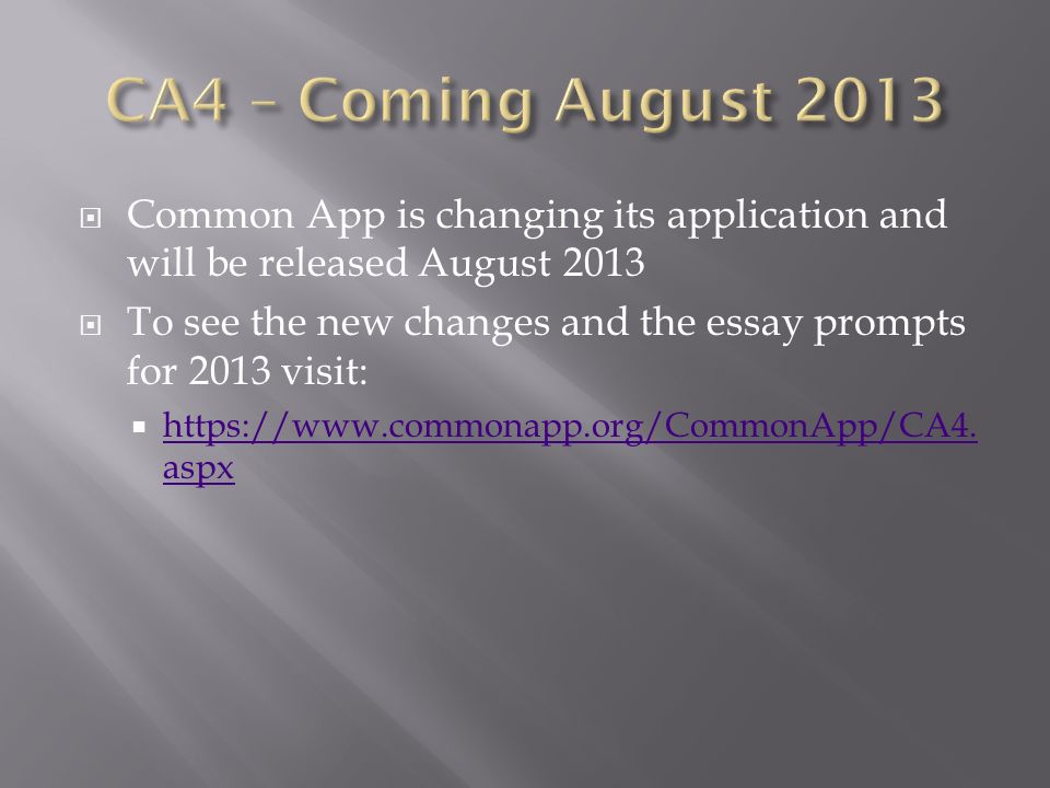Common app essays prompts 2013
