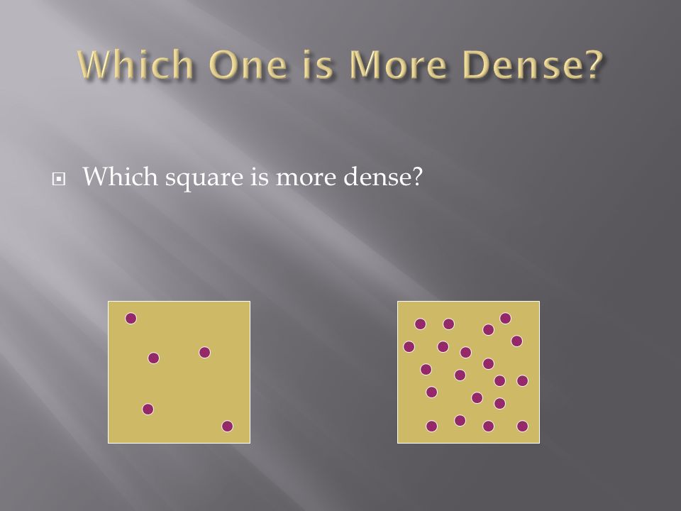  Which square is more dense