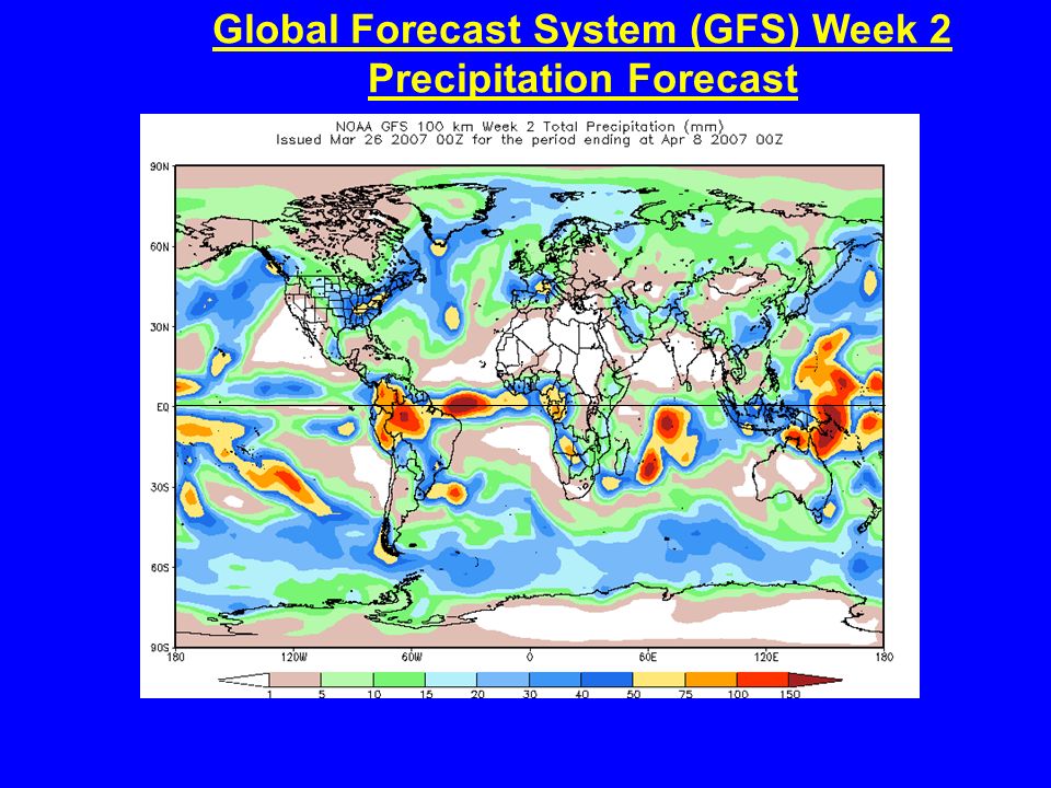 Global Forecast System (GFS) Week 2 Precipitation Forecast