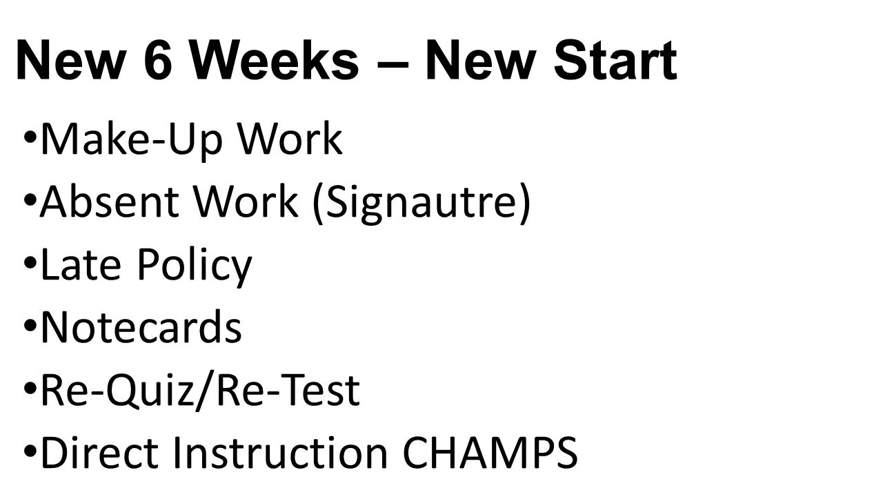 Happy Wednesday 1 Turn In Page 37 Osmosis Practice Problems 3 New 6 Weeks Start Make Up Work Absent Signautre Late Policy Notecards Re Quiz Test Direct Instruction Champs