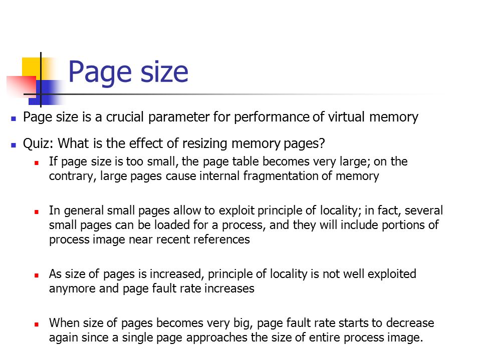 copyright lawrence angrave vikram adve caccamo 1 virtual memory size of page