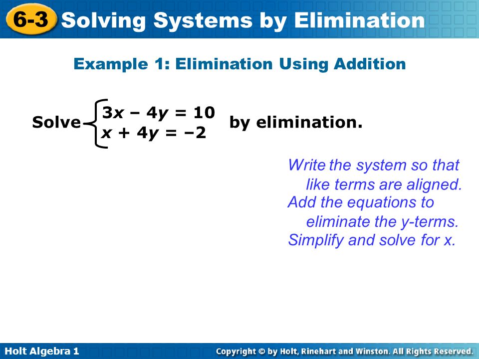 Printables Holt Algebra 1 Worksheets holt algebra 1 solving systems by elimination worksheet intrepidpath equations worksheets for kids