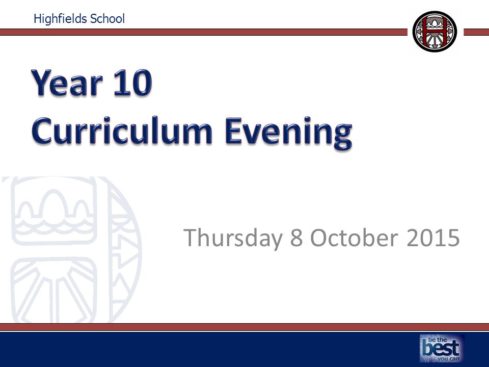 Highfields School Thursday 8 October 2015