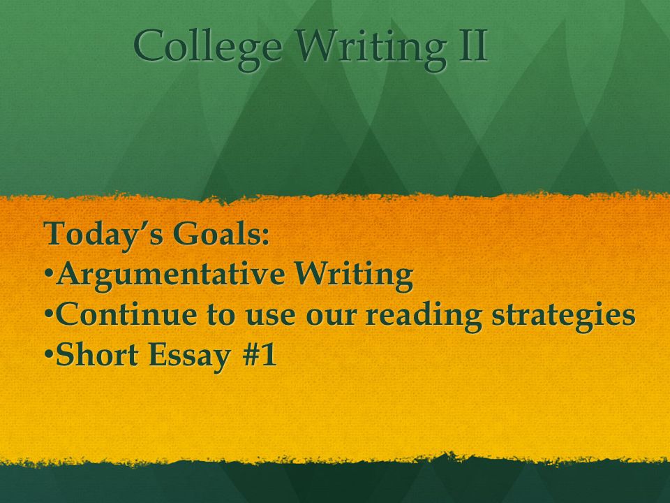 College Goals Essay