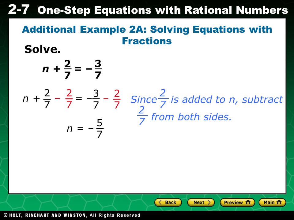 How To Solve One Step Equations With Fractions Talkchannels Evaluating Algebraic Expressions 2 7 One Step Equations With