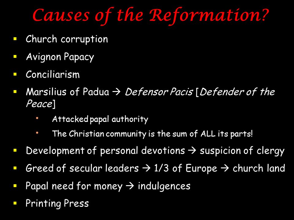 causes of the protestant reformation causes of the protestant reformation