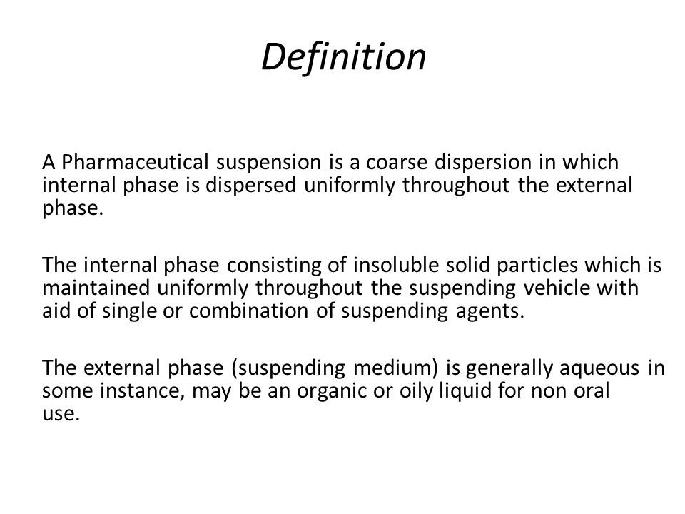 Mise en suspension definition