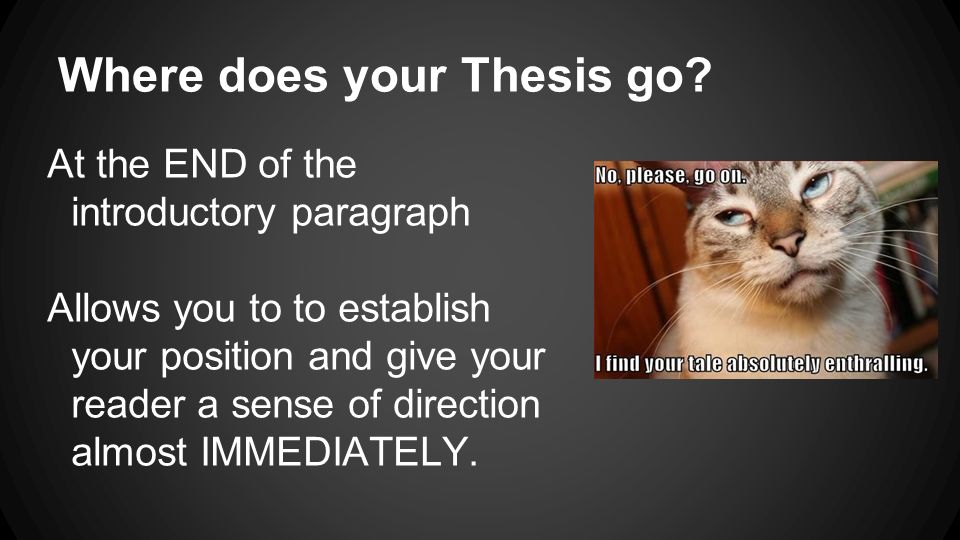where do you find the thesis statement where do you find the thesis statement