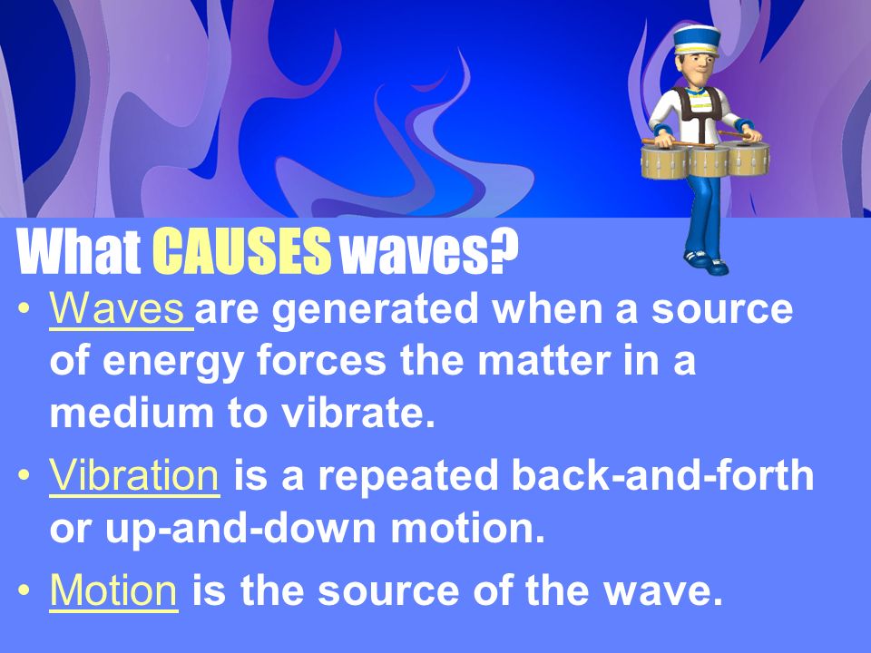 What CAUSES waves.