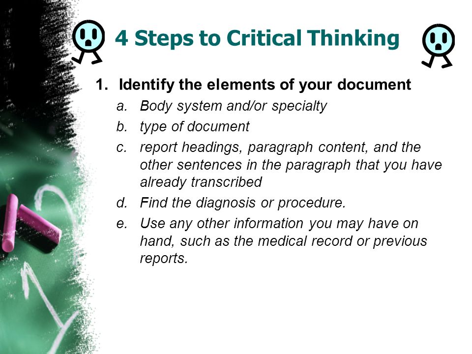 4 steps of the critical thinking process
