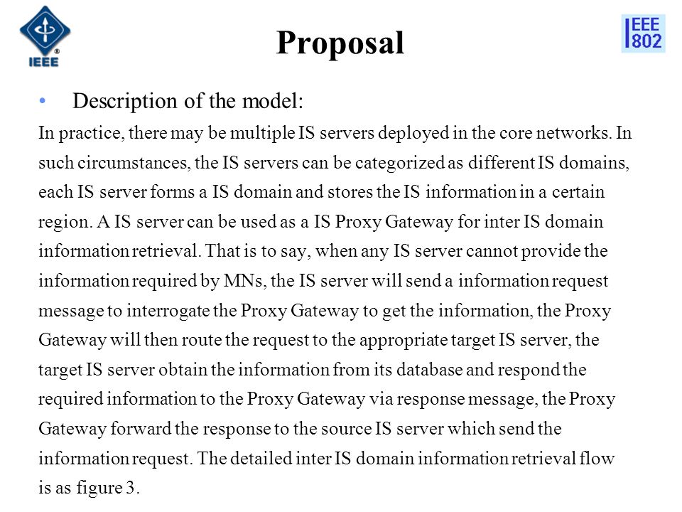 Proposal Description of the model: In practice, there may be multiple IS servers deployed in the core networks.