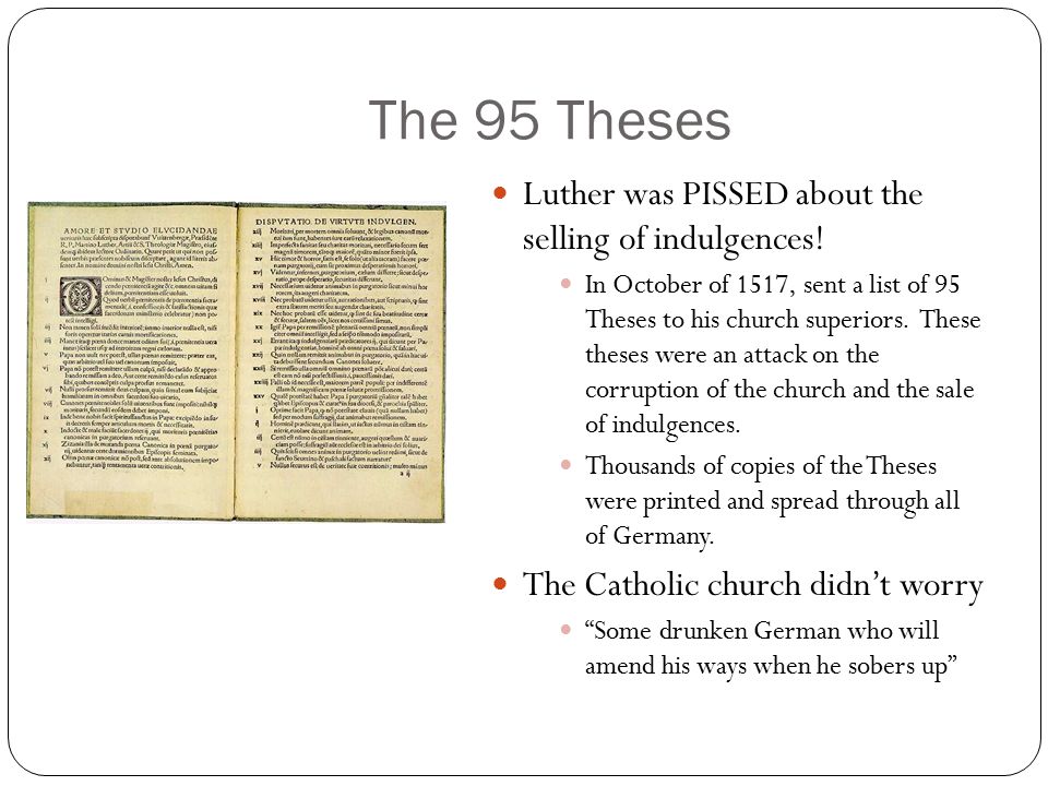 summary of luthers 95 thesis Martin luther’s 95 theses - what did the theses say read the text of luther’s theses and understand his dispute with the roman catholic church. summary of luthers 95 thesis Martin luther’s 95 theses - what did the theses say read the text of luther’s theses and understand his dispute with the roman catholic church.