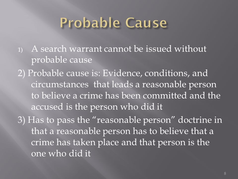 discussion of search warrants and probable discussion of search warrants and probable