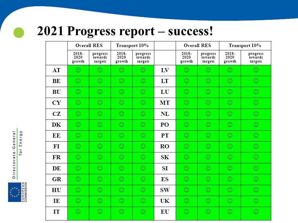 2021 Progress report – success.