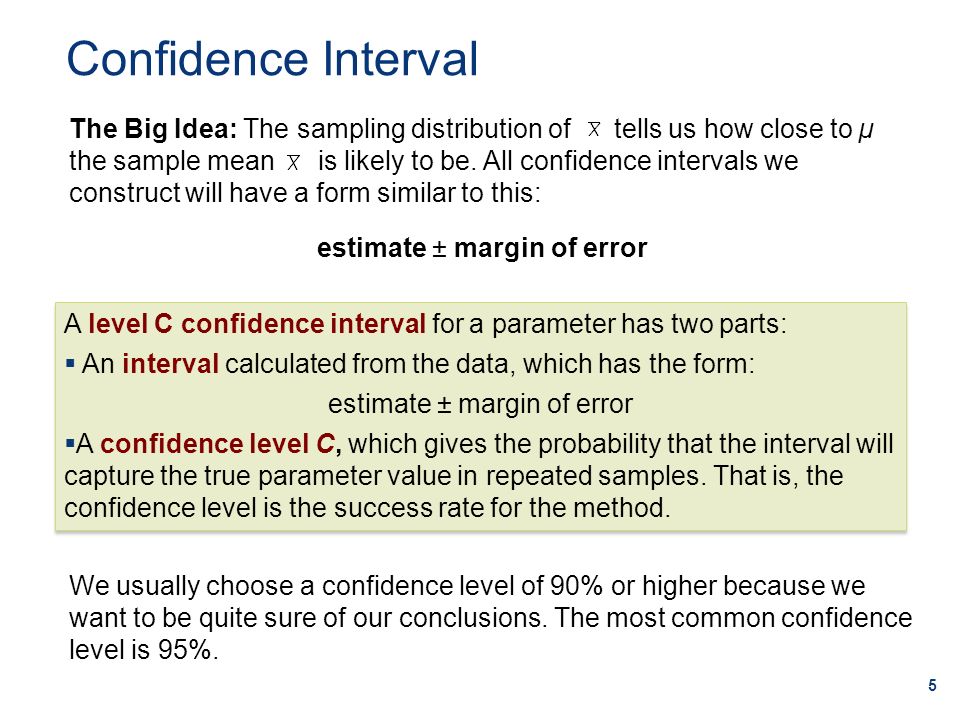 chapter 8 delving into the use of inference 8 1 estimating with confidence interval form