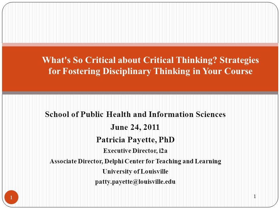 Center For Critical Thinking