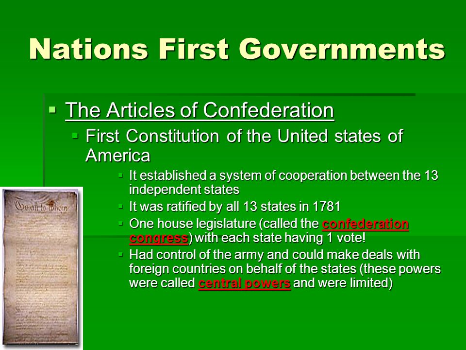 Articles of confederation compared to the constitution navy