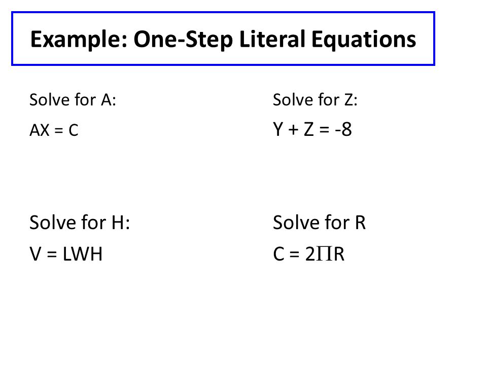 Literal Equations Practice Problems Talkchannels Warm Up From Your Workbook P 57 13 14 And 58 1 7 You