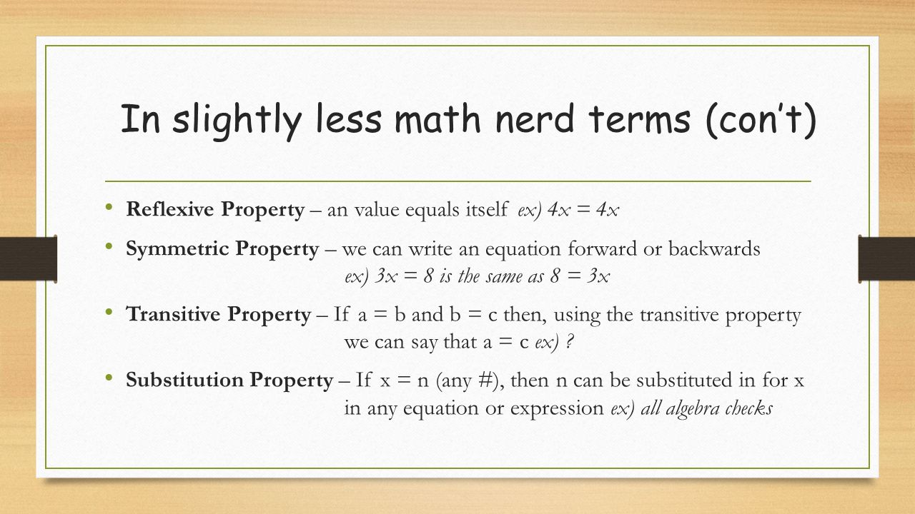 What Does An Equation Mean Talkchannels Algebraic Proofs What Does That Mean In Slightly Less Math Nerd