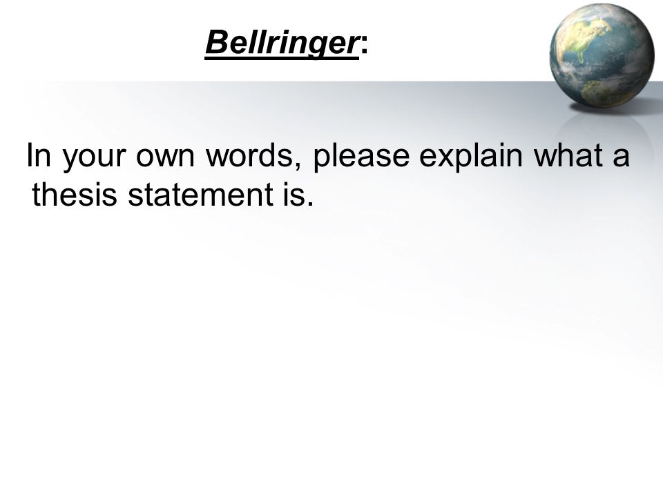 Whats Thesis Statement