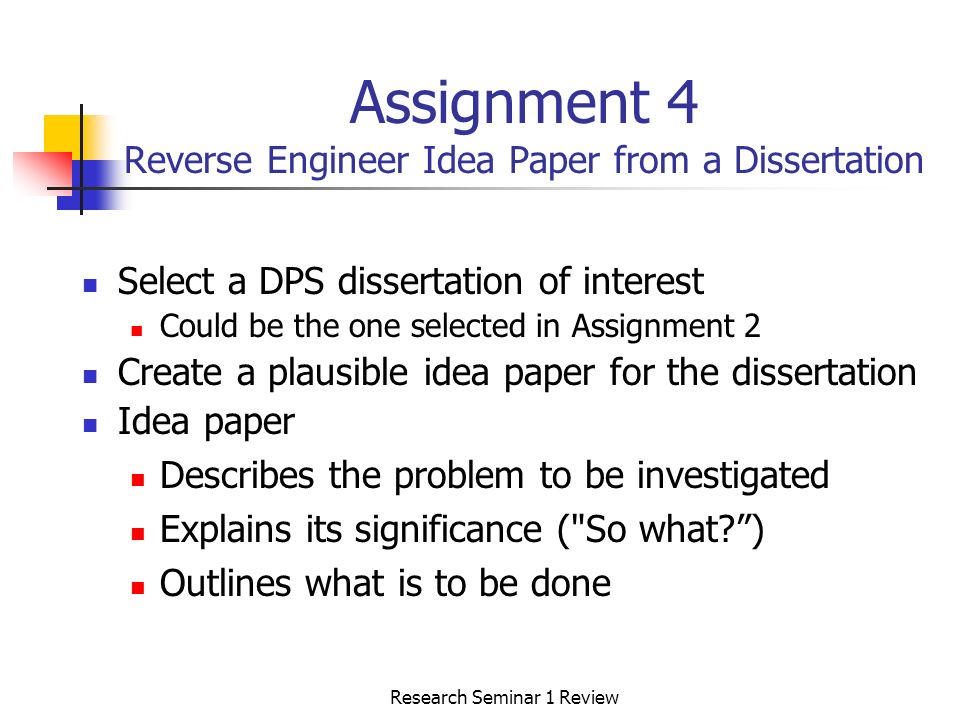 Dissertation Idea
