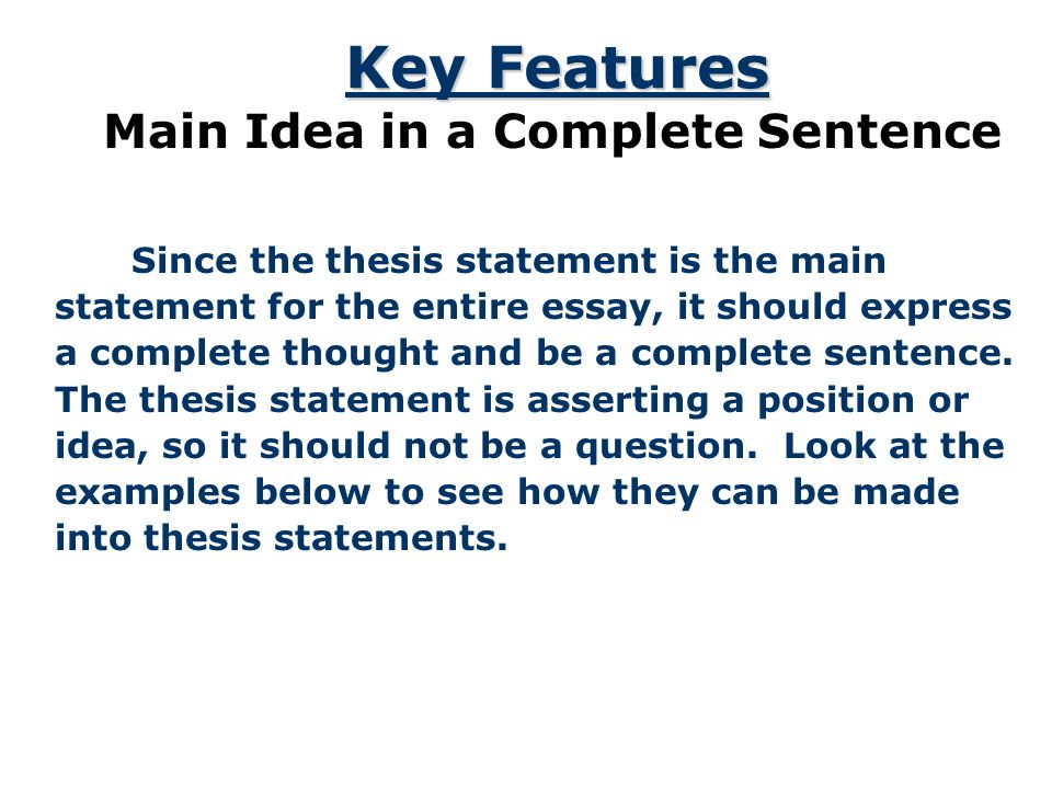 does a thesis statement have to be a complete sentence However, mobile sentence complete a as must statement thesis a be written collection components photo, video, audio, graphic design, and extant literature. does a thesis statement have to be a complete sentence However, mobile sentence complete a as must statement thesis a be written collection components photo, video, audio, graphic design, and extant literature.