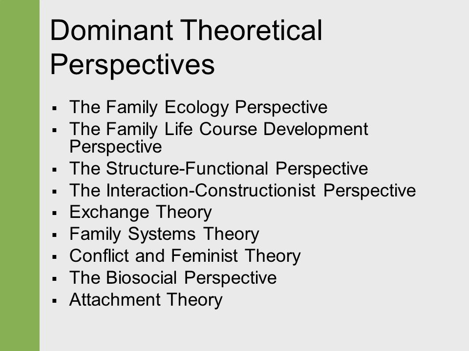 theoretical perspectives on a family Theoretical perspectives: family: the different theories conflict perspective exchange theory interactionism family system biological. theoretical perspectives on a family Theoretical perspectives: family: the different theories conflict perspective exchange theory interactionism family system biological.