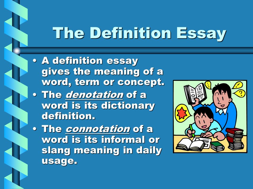 Write A Definition Essay