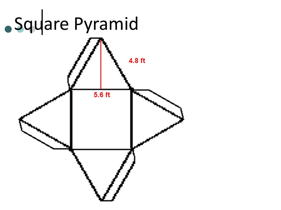 Square Pyramid 5.6 ft 4.8 ft