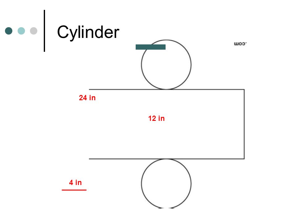 Cylinder 24 in 12 in 4 in