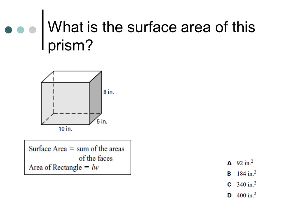 What is the surface area of this prism
