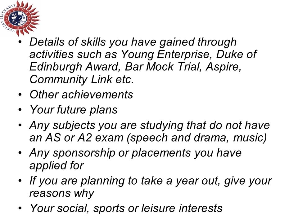 aquinas diocesan grammar school higher education applications drama personal statement