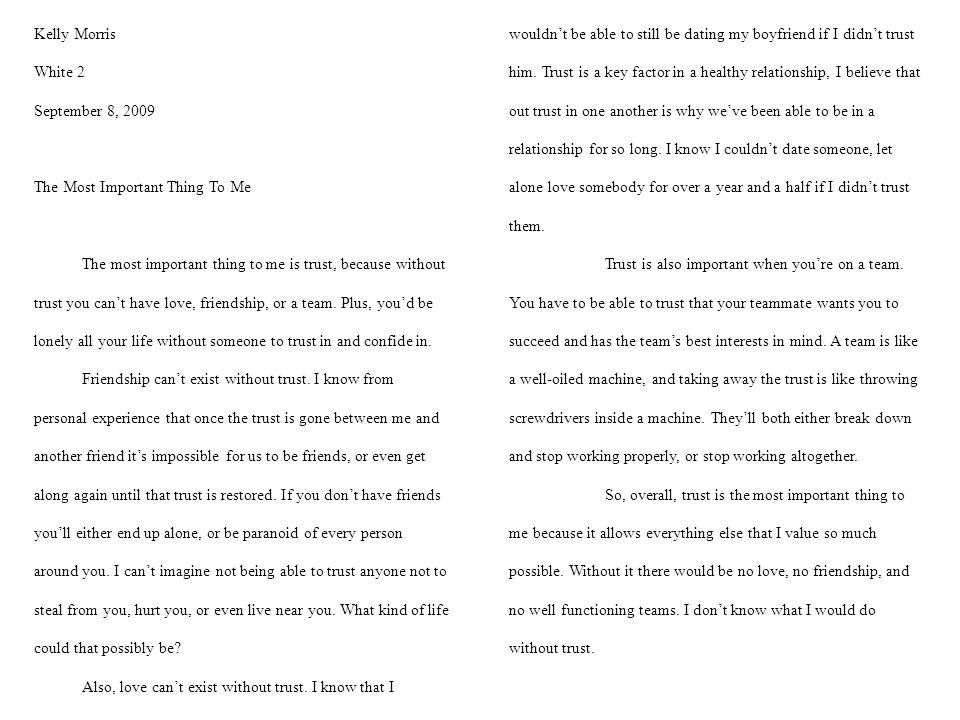 Life Experience Essay Examples