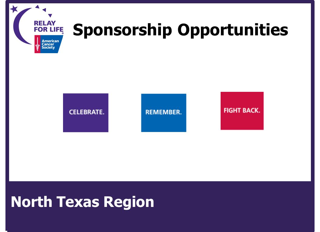 Sponsorship Opportunities North Texas Region