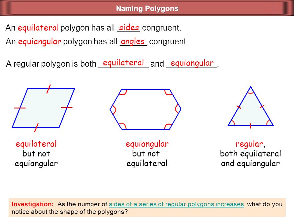 equiangular polygons essay Geometry quadrilaterals and polygons exam mc @ a regular polygon is equilateral and equiangular geometry quadrilaterals and polygons exam mc = 2 points essay. equiangular polygons essay Geometry quadrilaterals and polygons exam mc @ a regular polygon is equilateral and equiangular geometry quadrilaterals and polygons exam mc = 2 points essay.