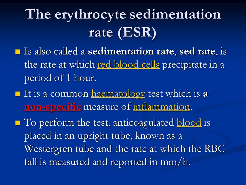 What is a SED rate?
