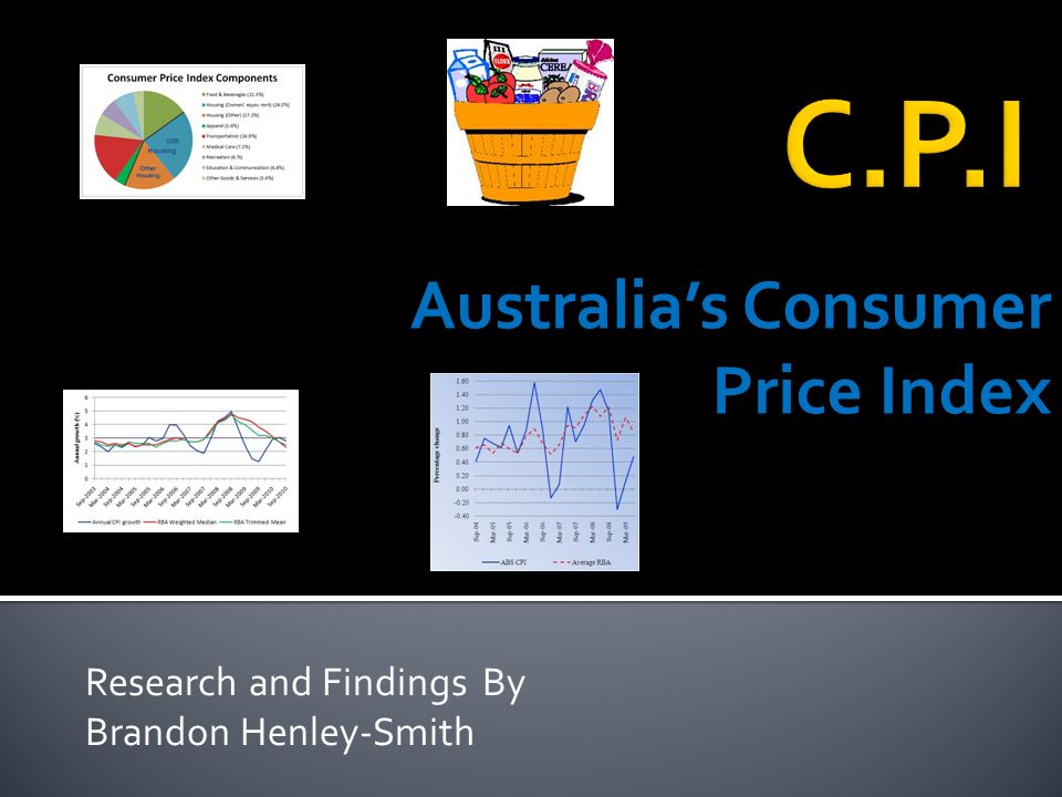 Research and Findings By Brandon Henley-Smith Australia’s Consumer Price Index