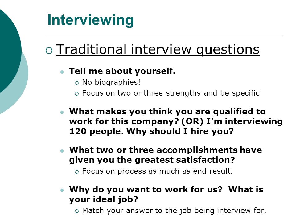 character interview questions