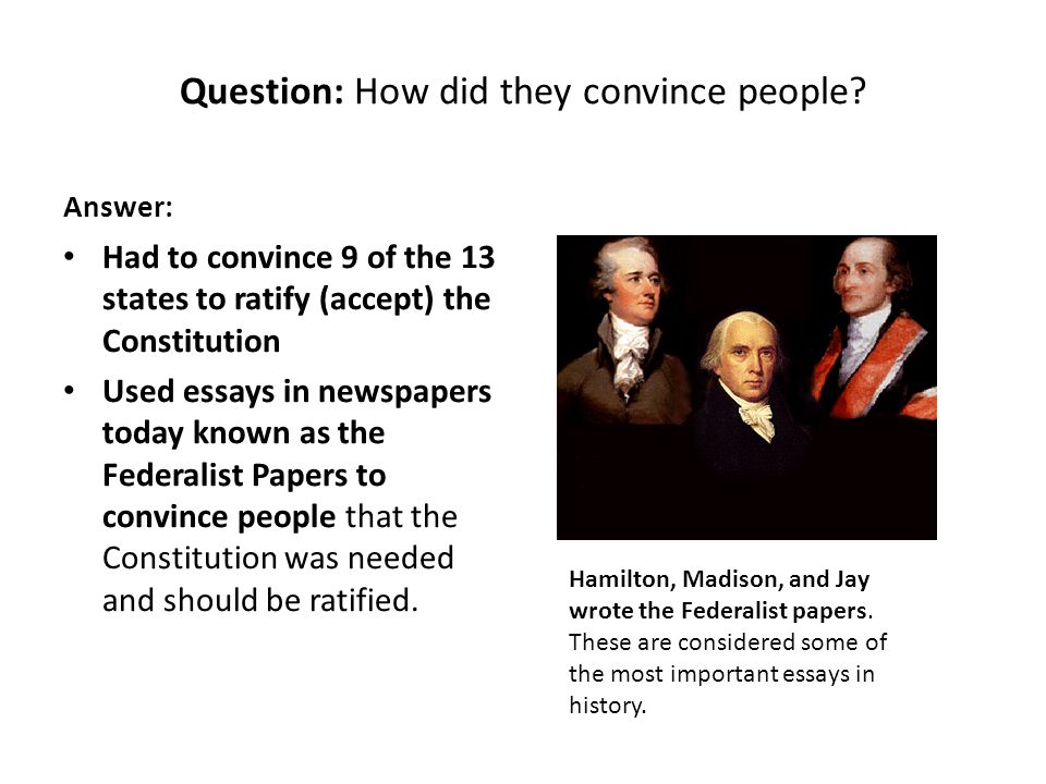 Federalists Essays