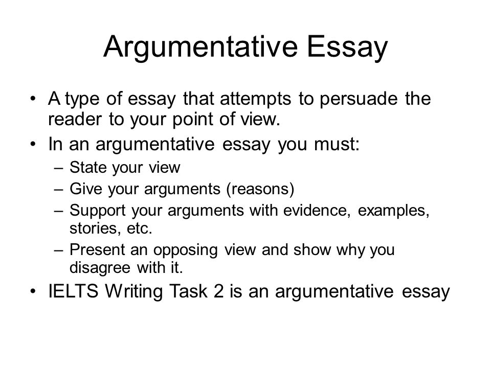 types of argumentative essays