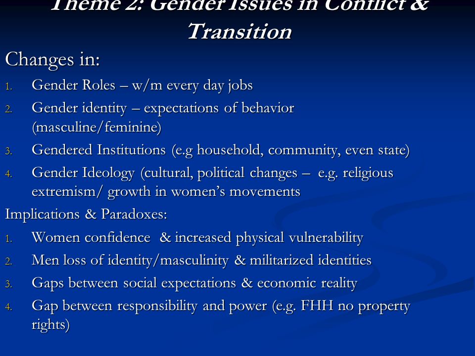 gender roles in transition gender roles in transition