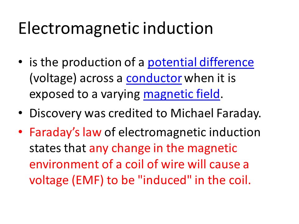 Topic Electromagnetic Induction Objectives 1 Calculate The Calculate The Magnetic Flux Through A Coil 2 Electromagnetic
