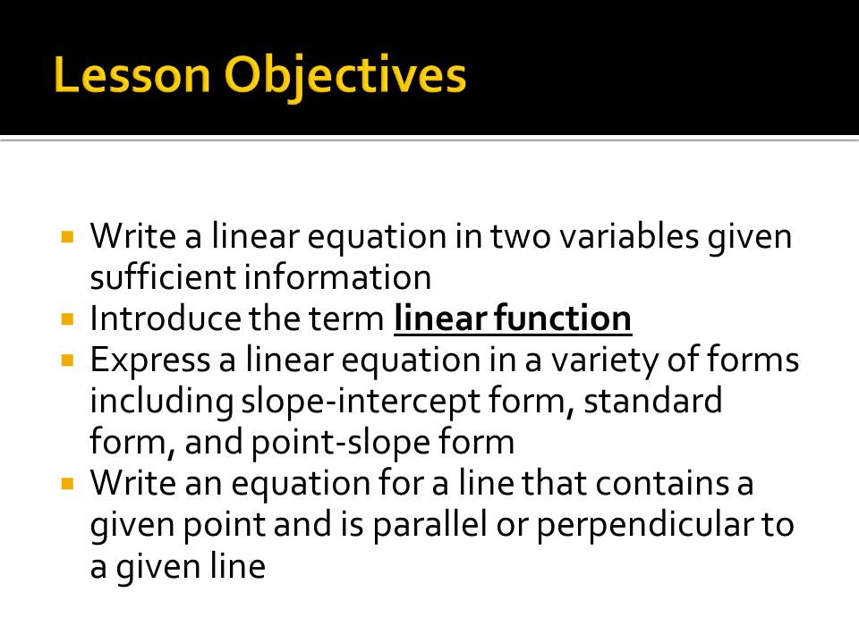 Math 2 Honors Santowski Given A Rectangle Whose Vertices Are 3 Write A Linear Equation In Two Variables