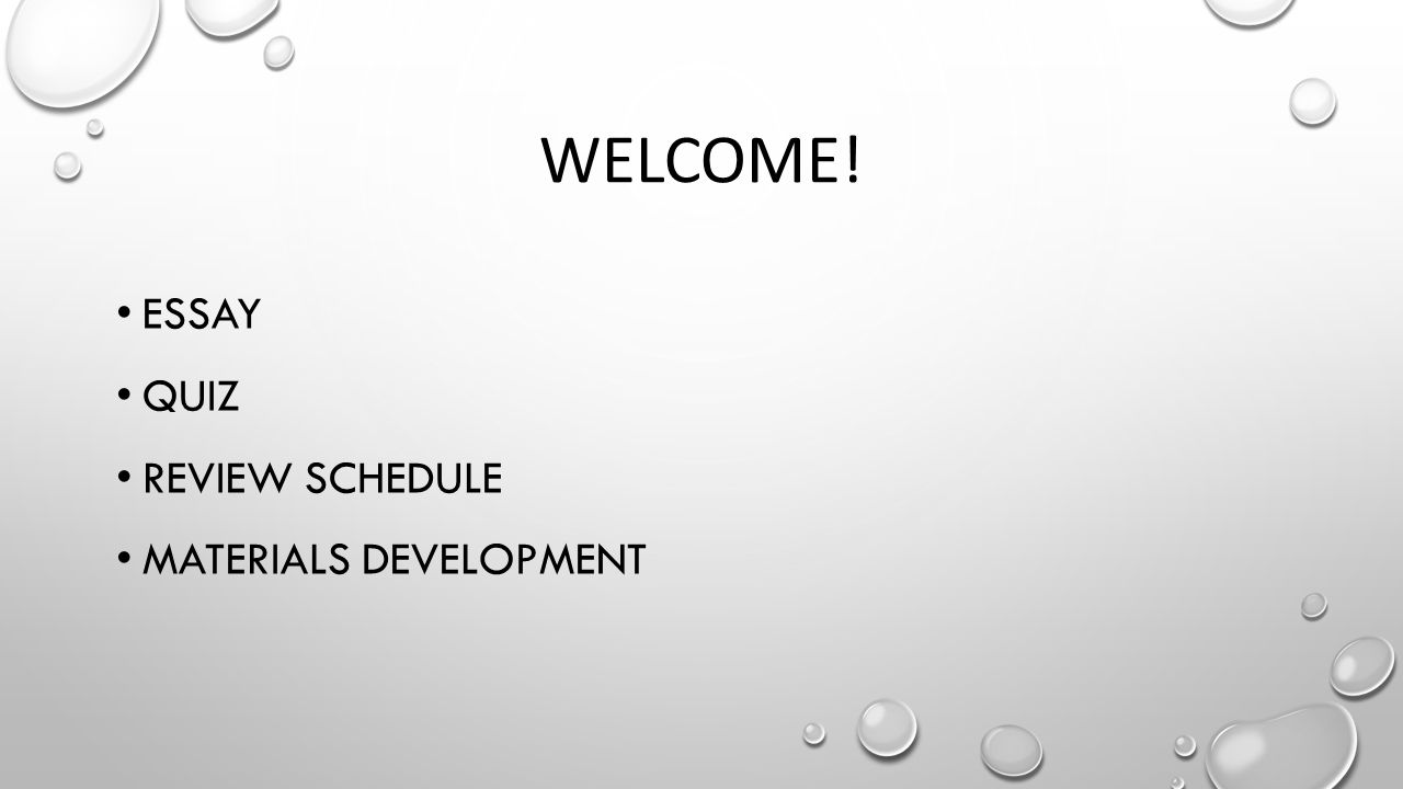 welcome essay welcome essay
