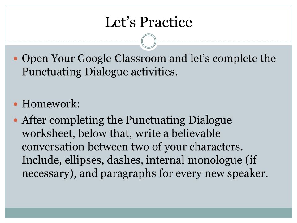 Interruptions in dialogue writing worksheet