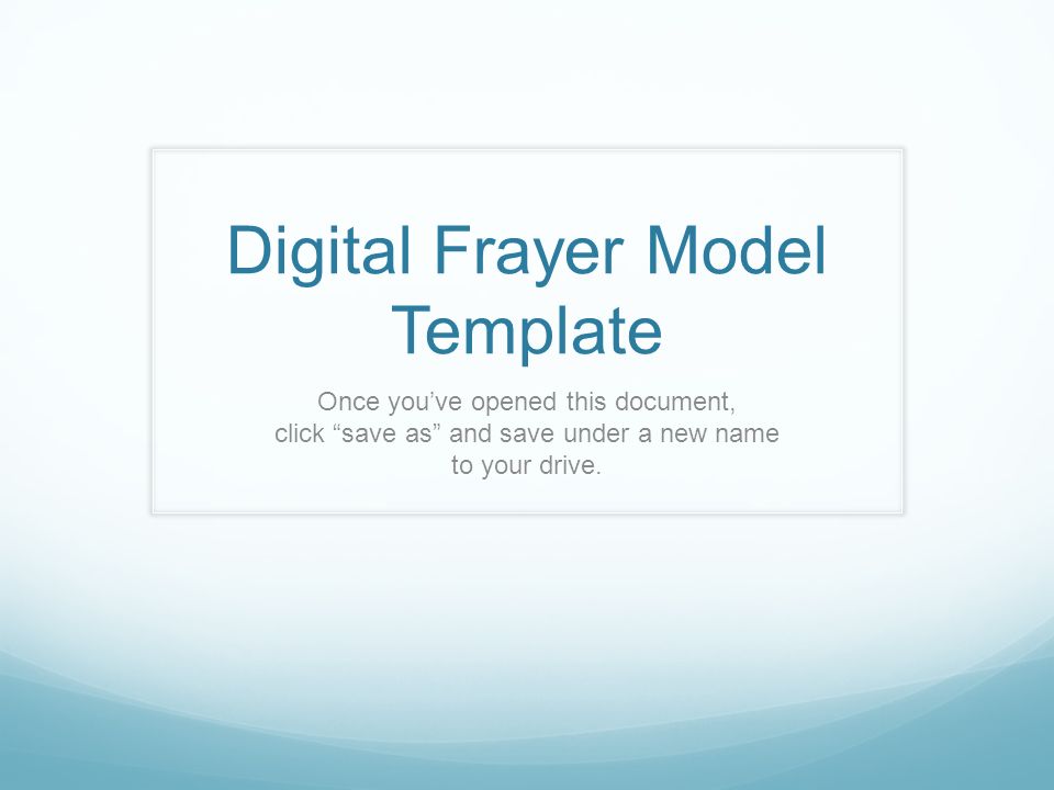 digital frayer model template once youve opened this document frayer model word doc