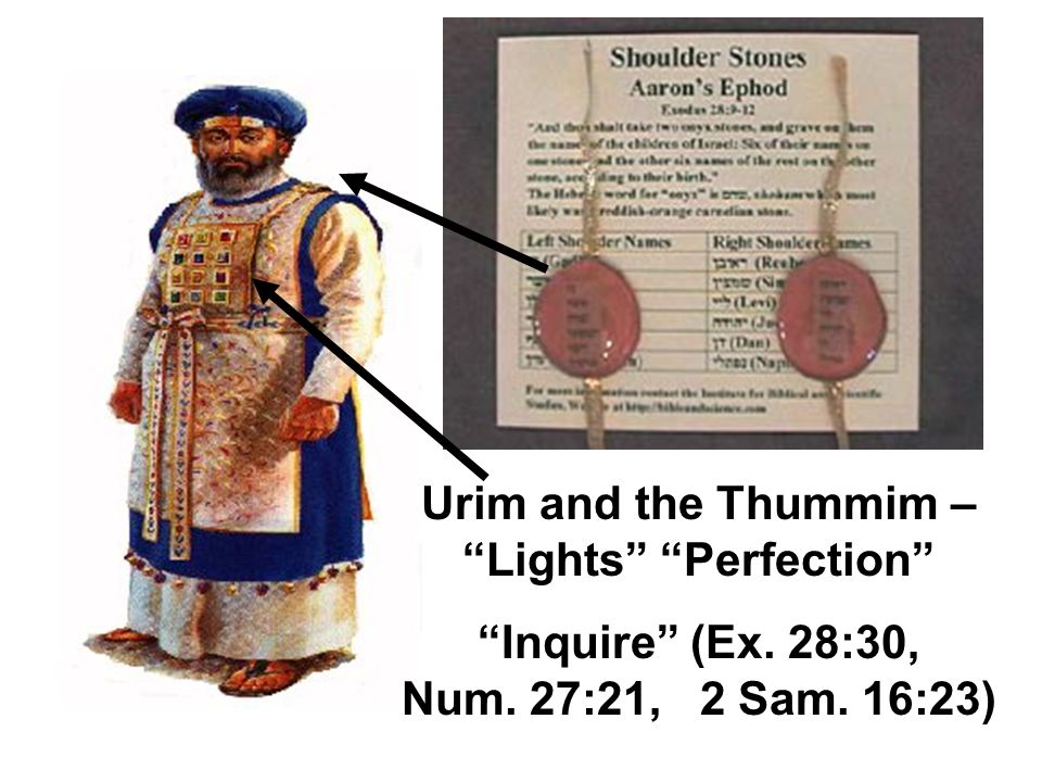 Urim and the Thummim – Lights Perfection Inquire (Ex. 28:30, Num. 27:21, 2 Sam. 16:23)