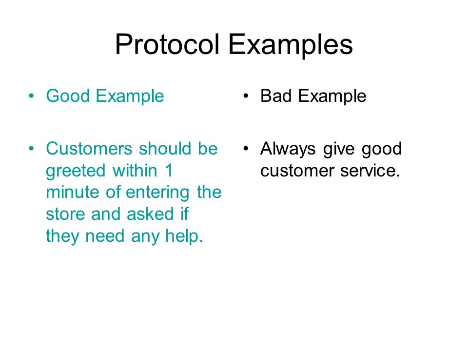 give example of good customer service