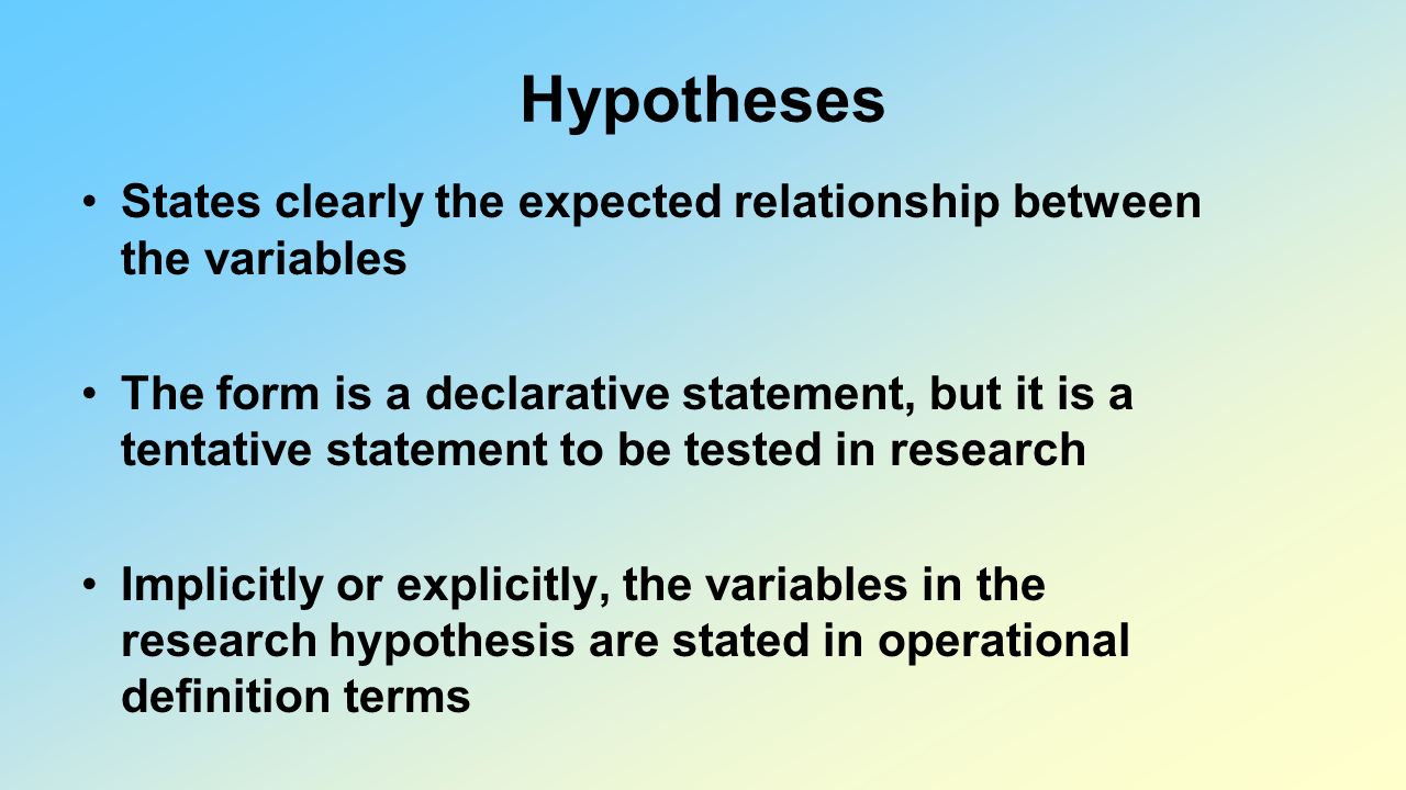 characteristics of a good hypothesis term paper academic writing form hypothesis definition
